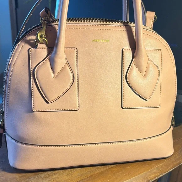 Anne Klein Pink Satchel with Gold Details - Picture 3 of 9